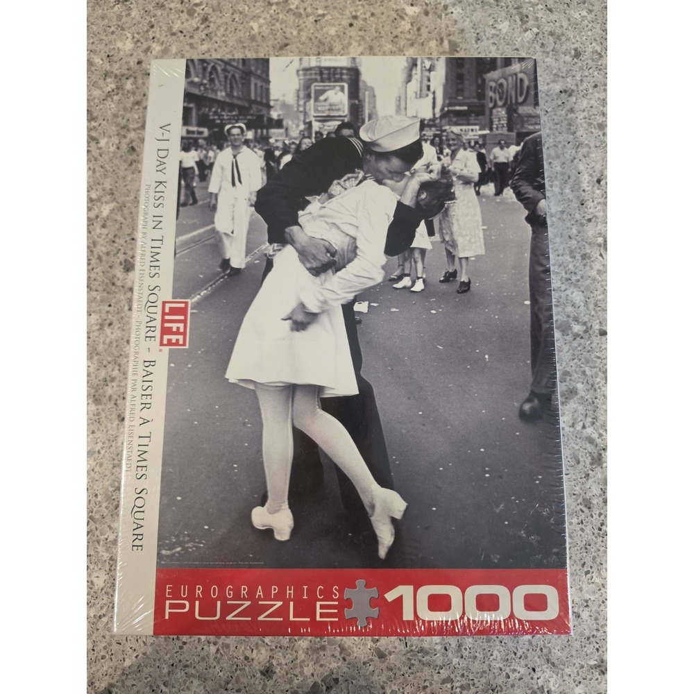 EuroGraphics Kissing on VJ Day Life Magazine 1000 Piece-Puzzle - FACTORY SEALED